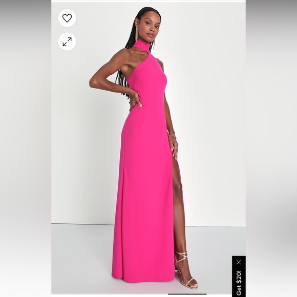 Pink lulus gown - Picture 2 of 5